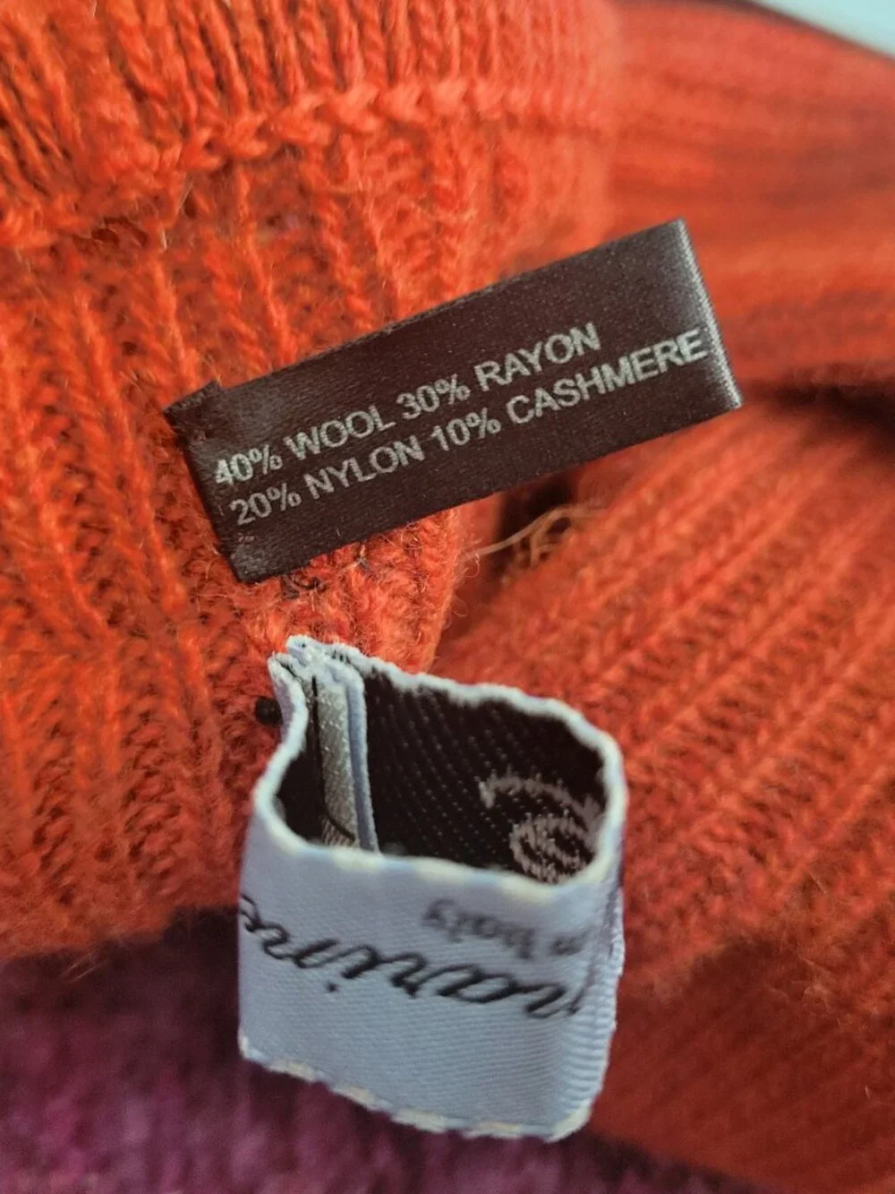 BLUMARINE Orange Wool WOMEN GLOVES with LEOPARD leather signature trim - 7